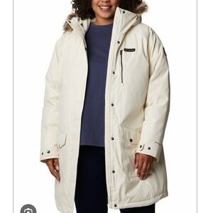 Columbia Womens XL Suttle Mountain Long Insulated Jacket Winter Parka Ivort